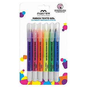 MARCA TEXTO GEL 6 CORES - MASTER