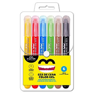 GIZ DE CERA COLOR GEL 6 CORES - MASTER
