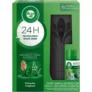 BOM AR FRESHMATIC SPRAY AUTOMÁTICO FLORESTA TROPICAL APARELHO + REFIL - 250ML