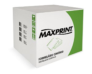 FORMULÁRIO CONTÍNUO 80 COLUNAS 1V BRANCO C/2500 FOLHAS - MAXPRINT