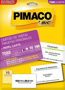 CARTÃO DE VISITA 7088 10 FOLHAS - PIMACO