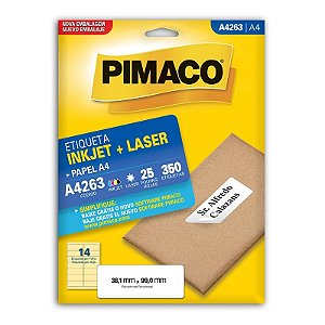 ETIQUETA A4 A4263 25 FOLHAS - PIMACO