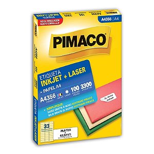 ETIQUETA A4 A4356 100 FOLHAS - PIMACO