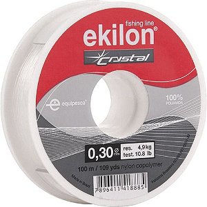 LINHA NYLON P/PESCA 0,30MMX100M CRYSTAL - EKILON