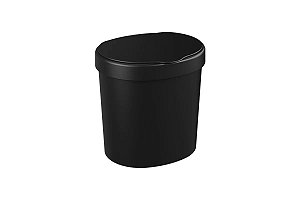 LIXEIRA COM TAMPA BASIC 2,5L PRETA - COZA