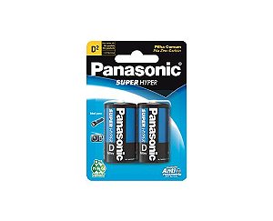 PILHA COMUM D GRANDE C/2 UNIDADES - PANASONIC