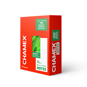 PAPEL LEMBRETE CHAMEX NOTES 80MMX115M BRANCO - 300 FLS
