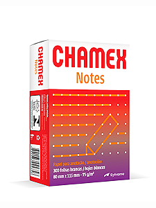 PAPEL LEMBRETE CHAMEX NOTES 80MMX115M BRANCO - 300 FLS