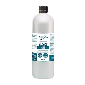 ÁLCOOL GEL 70º ANTISSÉPTICO INTERCIENCE - 500ML