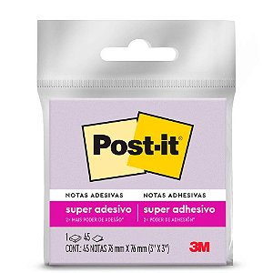 BLOCO ADESIVO POST-IT 654 76MMX76MM ROXO 45 FLS - 3M