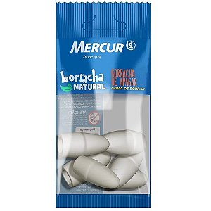 BORRACHA PONTEIRA BRANCA C/6 UNIDADES - MERCUR