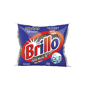 PALHA DE AÇO BRILLO MÉDIA Nº 1 25G - BOM BRIL