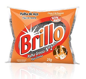 PALHA DE AÇO BRILLO GROSSA Nº 2 25G - BOMBRIL