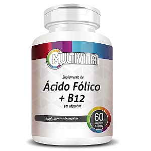 Ácido Fólico + Vitamina B12 60 cápsulas - Multivita