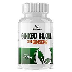 Ginkgo Biloba com Ginseng 500mg 60 cápsulas - Herbanatus