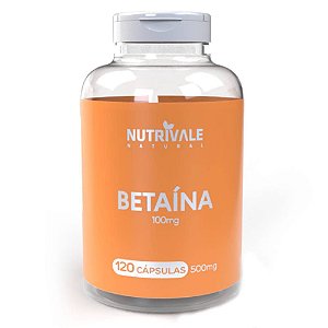 Betaína 100mg 120 cápsulas - Nutrivale