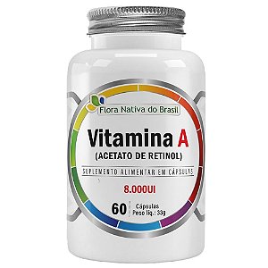Vitamina A 8.000 UI 60 cápsulas - Flora Nativa