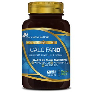 Cálcio + Vitamina D2 + Vitamina k2 + Magnésio 60 Vegan Caps - Flora Nativa