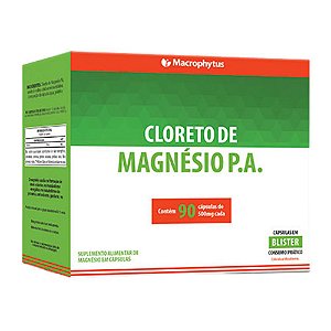 Cloreto de Magnésio PA 500mg 90 Cápsulas - Macrophytus