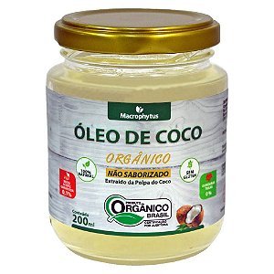 Óleo de Coco Orgânico Sem Sabor 200ml - Macrophytus