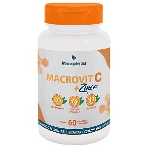 Vitamina C 1000mg + Zinco 14mg 60 Cápsulas - Macrophytus