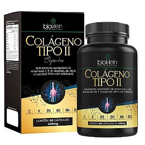 Colágeno Tipo II com Vitaminas 60 cápsulas - Bioklein