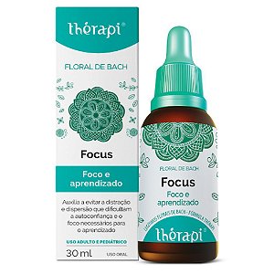 Floral de Bach Focus ( Foco e aprendizado) 30ml - Thérapi