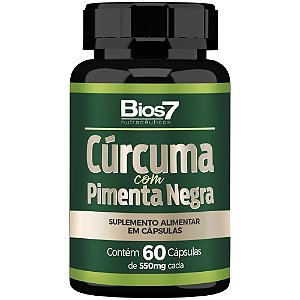 Cúrcuma com Pimenta Negra 60 cápsulas - Bios7