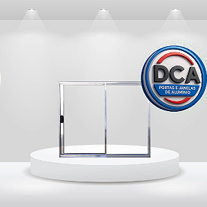 Vitrô de correr 2 folhas com ou sem grade - Alumínio Brilhante