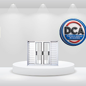 Veneziana 6 folhas com ou sem grade Branca - PREMIUM