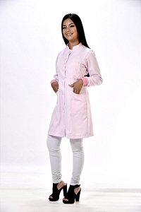 Jaleco Com Zíper Feminino Gabardine Gola Padre - Jalecos WM