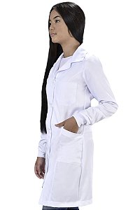 Jaleco Feminino Gabardine Manga Longa Sem Bordado