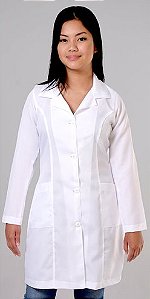 Jaleco Feminino Gabardine Manga Longa Sem Personalização