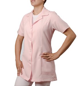 Jaleco Feminino Oxford Colorido Manga Curta Sem Personalização