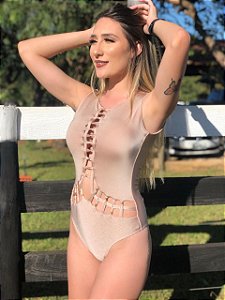 Maio Body Coleçao Luxo Nude Acetinado