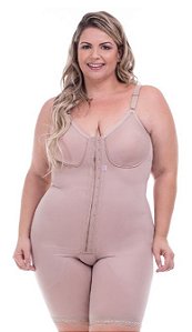 MODELADOR SHORT COM ALÇA FECHO FRONTAL- PLUS SIZE