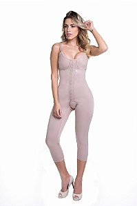 MODELADOR LONGO COM ALÇA E FECHO FRONTAL -  Macaquinho Perna Longa (Marca Biobela) 1603