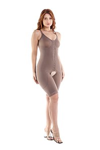 CINTA MODELADORA SHORT COM ALÇA E FECHO FRONTAL - LINHA PREMIUM - Perna Curta 16301