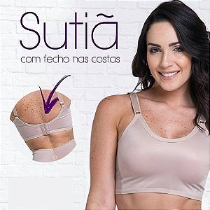 SUTIÃ SUSTENTAÇÃO E FECHO ATRÁS | Malha Compressiva 1612