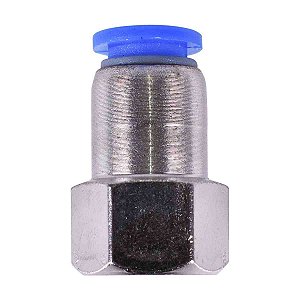 Conexão Reta Fêmea 4mm X 1/8" Rosca Bsp