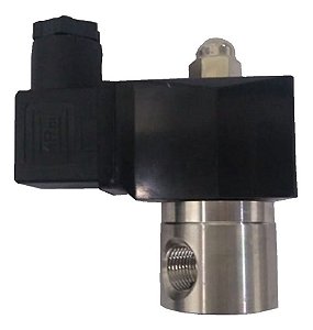 Válvula Solenoide Diafragma 2/2 Vias 1/4" Normal Fechada Em Inox 304 Vedação Nbr Rosca Bsp