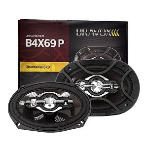 Par Alto-Falantes Quadriaxial 6x9 B4X69 P 80W Rms Bravox