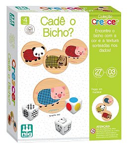 Jogo Cadê O Bicho Em Madeira Coleção Crescer 0454 Nig Brinquedos