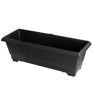 Vaso de Plantas Jardineira Grande 49x18x16Cm Preto 25297 Arqplast