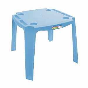 Mesa Mesinha Infantil Didática Educativa Plástico Azul