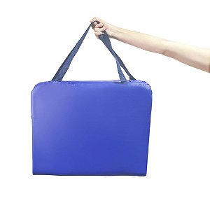 Almofada Colchonete Para Espreguicadeira Azul Dobrável Bolsa 123 Organizei