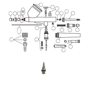 Bico de Ar 0,3mm Para Aerógrafos ON59 Onetools