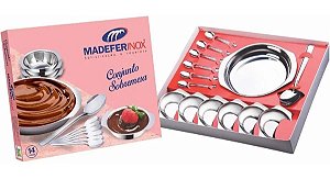 Conjunto Para Sobremesas 14 Peças em Inox 0146 Madefer