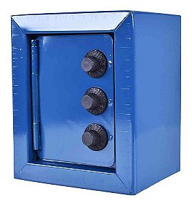Mini Cofre Com Segredo Azul Escuro 10x8x12Cm Fercar