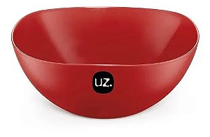 Bowl Saladeira Grande 2L Tigela Vermelha Plastica 25x10,5Cm